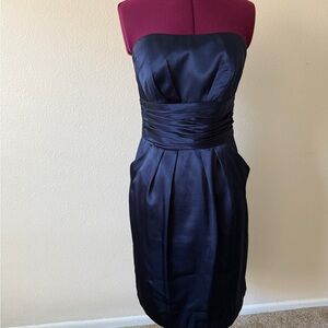 Elegant Navy Strapless Dress
